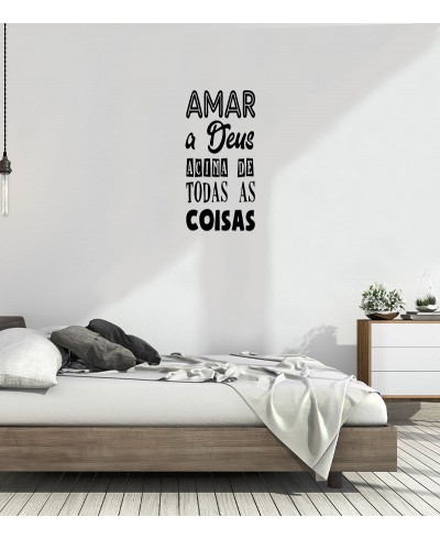 Adesivo autocolante "Amar a Deus acima de todas as coisas"