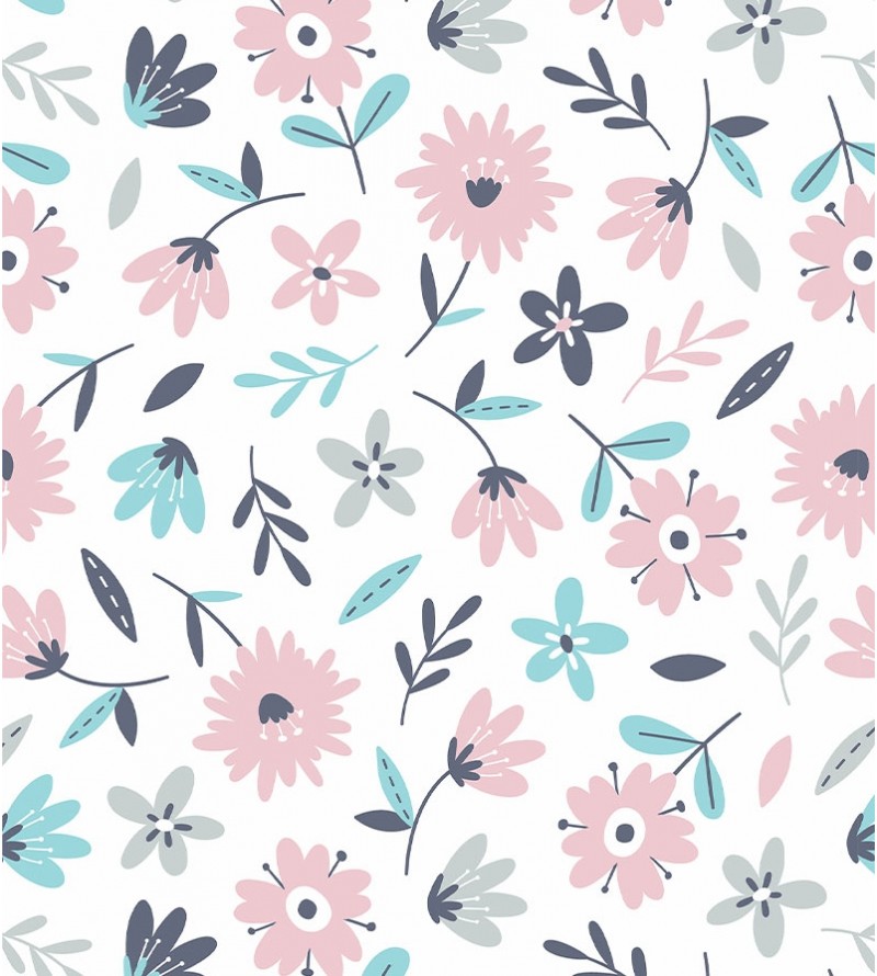 Papel De Parede Adesivo Flores Minimalista