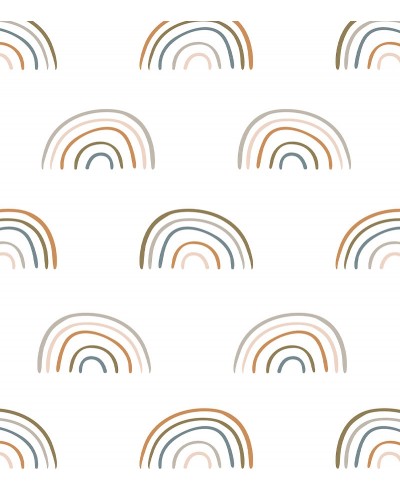 Papel De Parede Adesivo Arco-íris minimalista