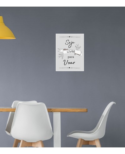 Pôster Escrito "Seja Livre Para Voar"