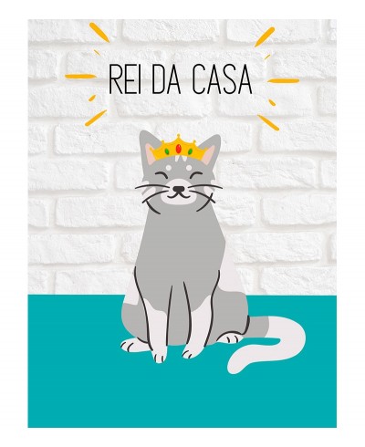 Pôster Escrito "Rei da Casa"