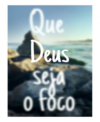 Pôster escrito "Que Deus seja o foco"