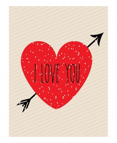 Pôster escrito "I LOVE YOU"