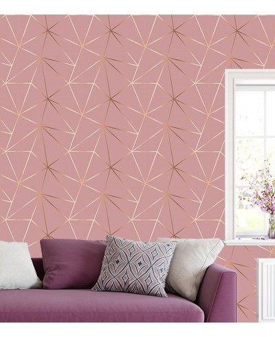 Papel de parede Geométrico Gold Carmim