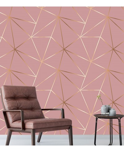 Papel de parede Geométrico Gold Carmim