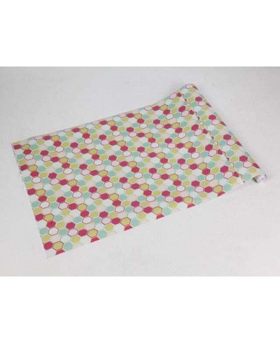 Papel de parede em tons de verde, rosa e branco - Teen 08