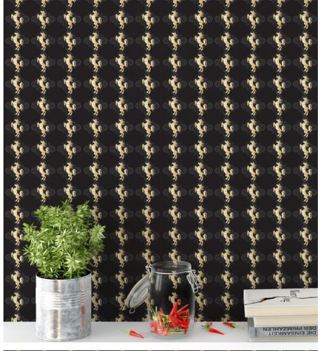 Papel De Parede Adesivo de cavalos amarelos