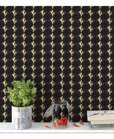 Papel De Parede Adesivo de cavalos amarelos