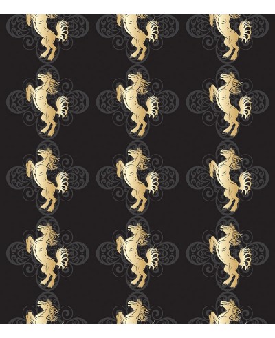 Papel De Parede Adesivo de cavalos amarelos