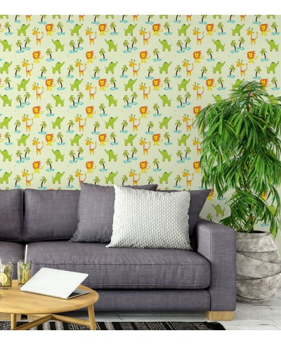 Papel De Parede Adesivo savana infantil