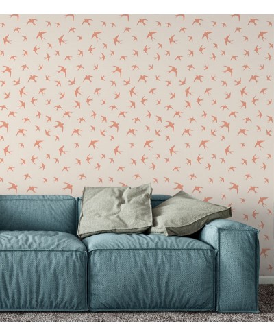 Papel De Parede Adesivo de Andorinhas