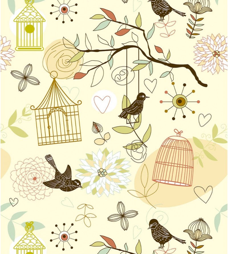 Papel De Parede Adesivo Little Abstrato Vintage