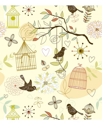 Papel De Parede Adesivo Little Abstrato Vintage