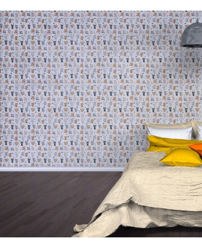 Papel De Parede Adesivo Gatos Abstratos