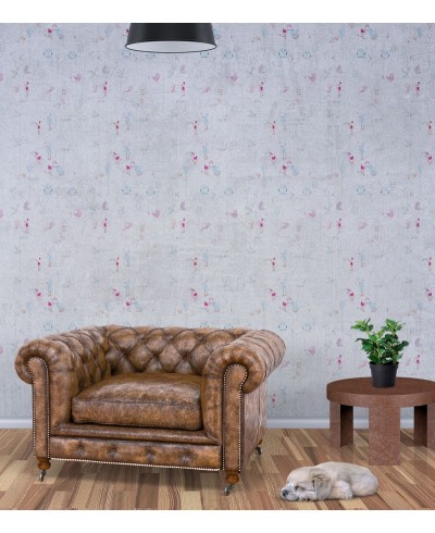 Papel De Parede Adesivo Pássaros Abstratos