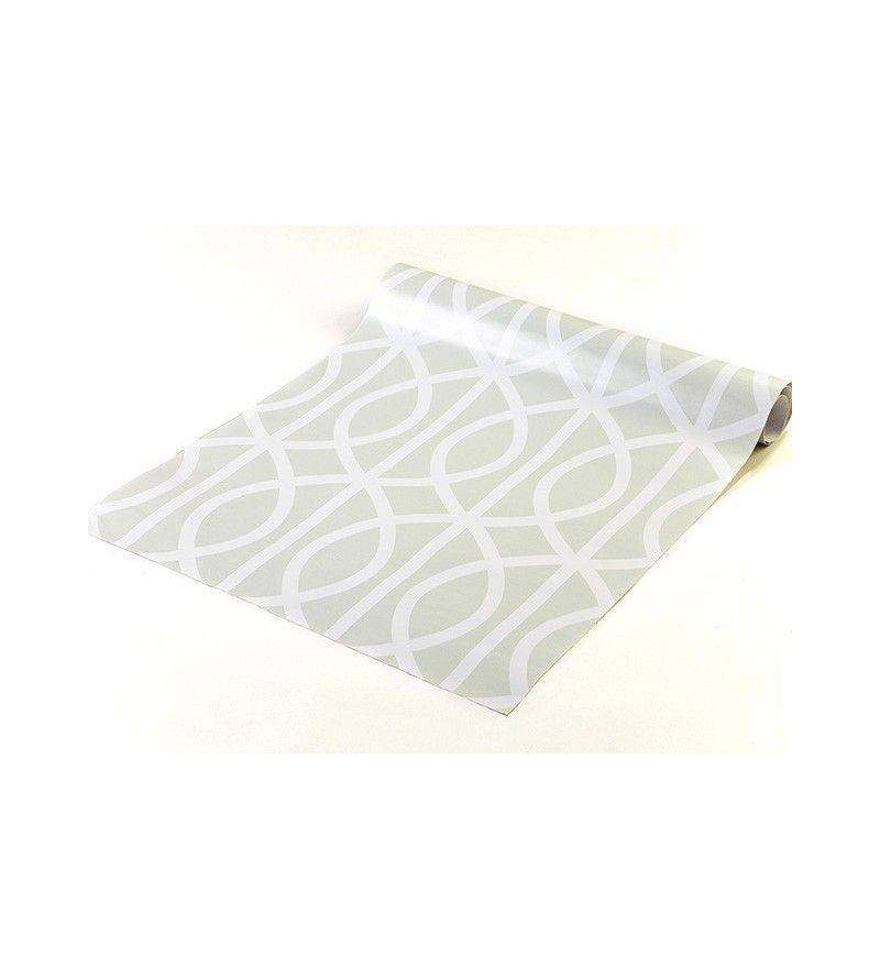 Papel de parede em tons verde claro - Geométrico 04