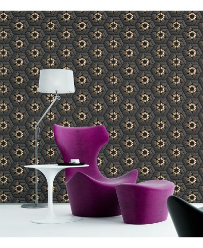 Papel De Parede Adesivo 3D em tons de cinza