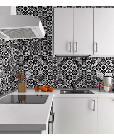 Azulejo Ladrilho Português Preto e Branco