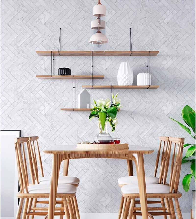 Azulejo Ladrilho Chevron de Mármore