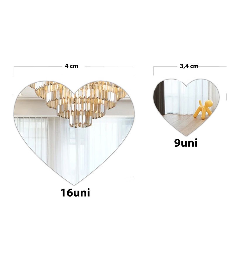 25 Mini Corações Decorativos Acrílico Espelhado...