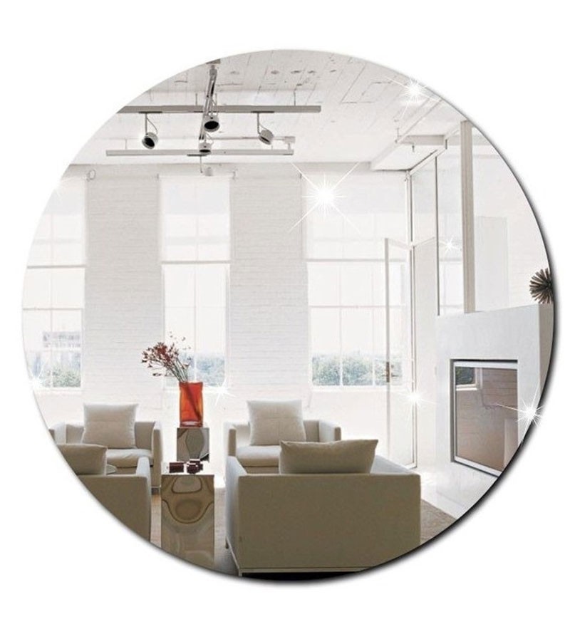 Espelho Decorativo Vidro Redondo 30x30cm Sala...