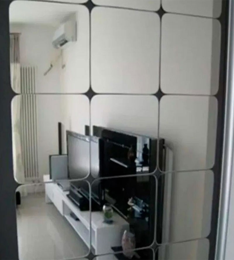 Espelho Decorativo Em Acrílico 5 Quadrados...