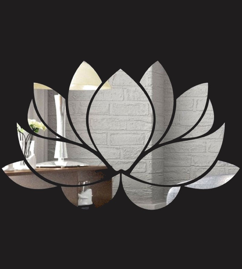 Espelho Decorativo Veneziano Flor De Lótus...