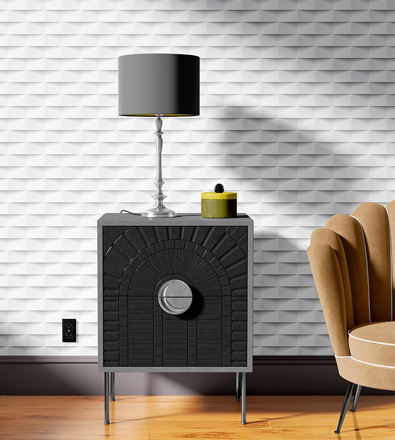 Papel de Parede TIjolo 3D com efeito de sombras...