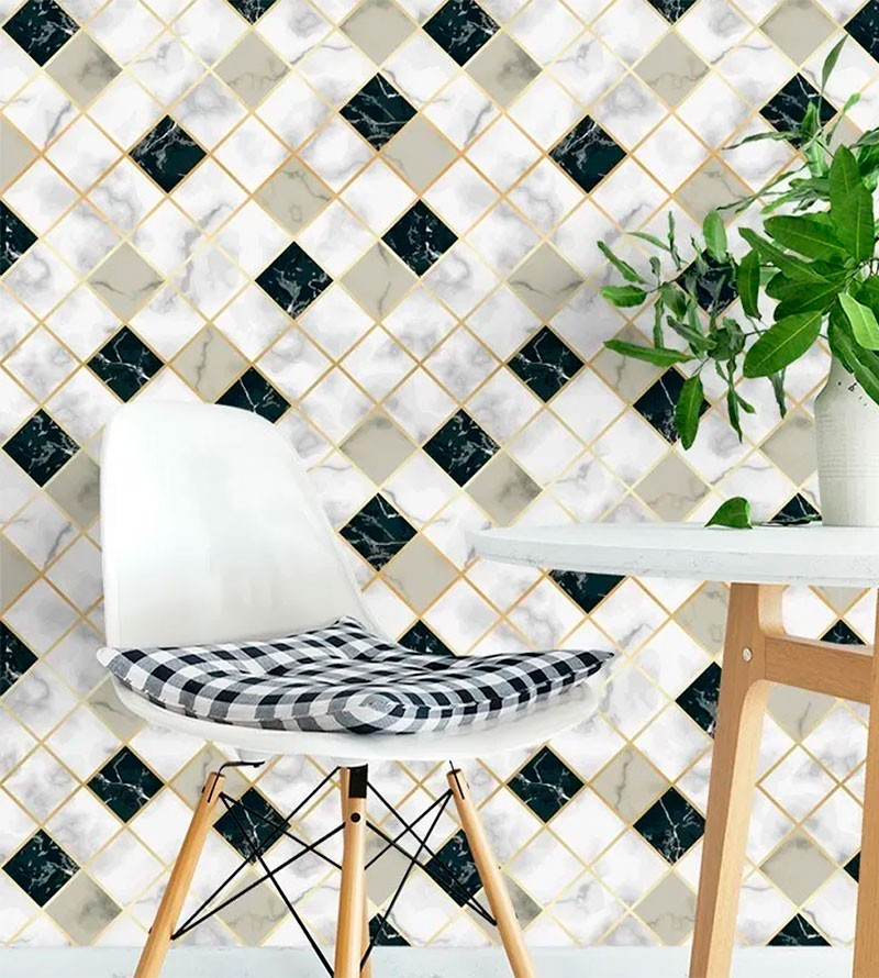 Azulejo Quadrados de Mármore Gold