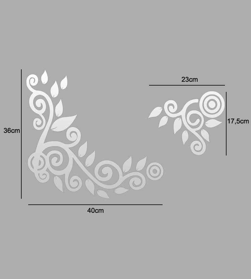 Espelho Acrílico 3D Ramos DIY Decorativo Para Sala