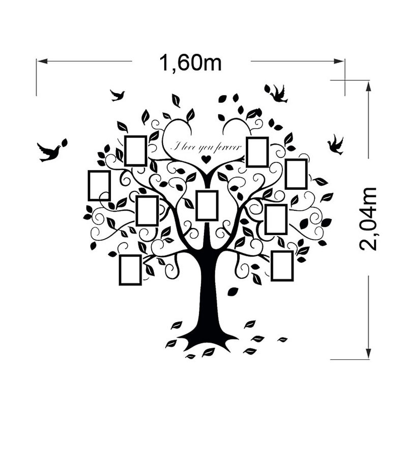 Adesivo Árvore Genealógica Família "I love you...