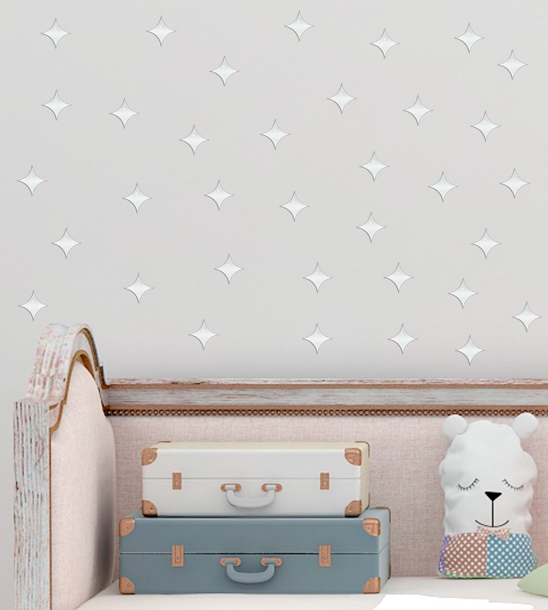 Conjunto 35 Estrelas Espelhadas Acrilico...