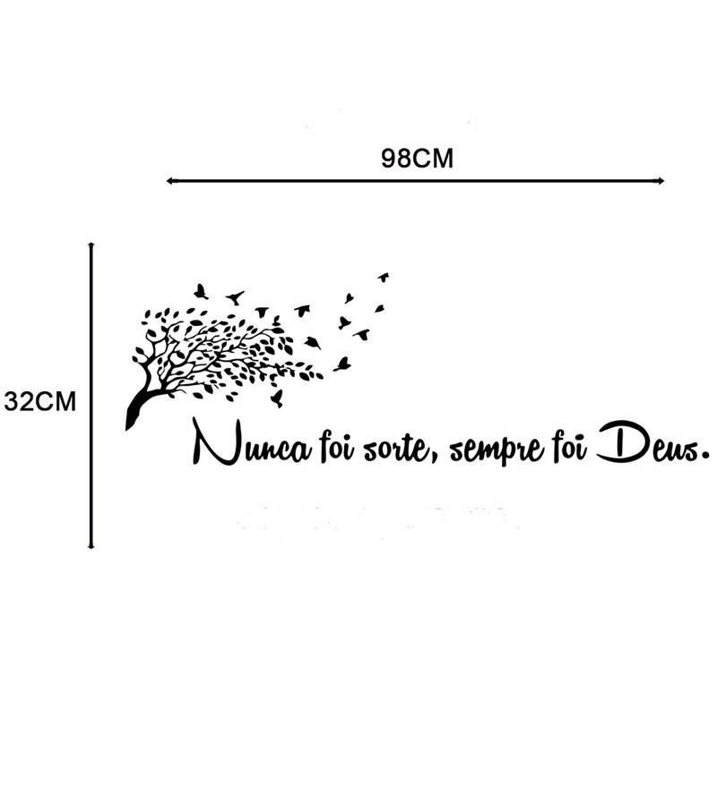 Adesivo autocolante "Nunca foi sorte, sempre...