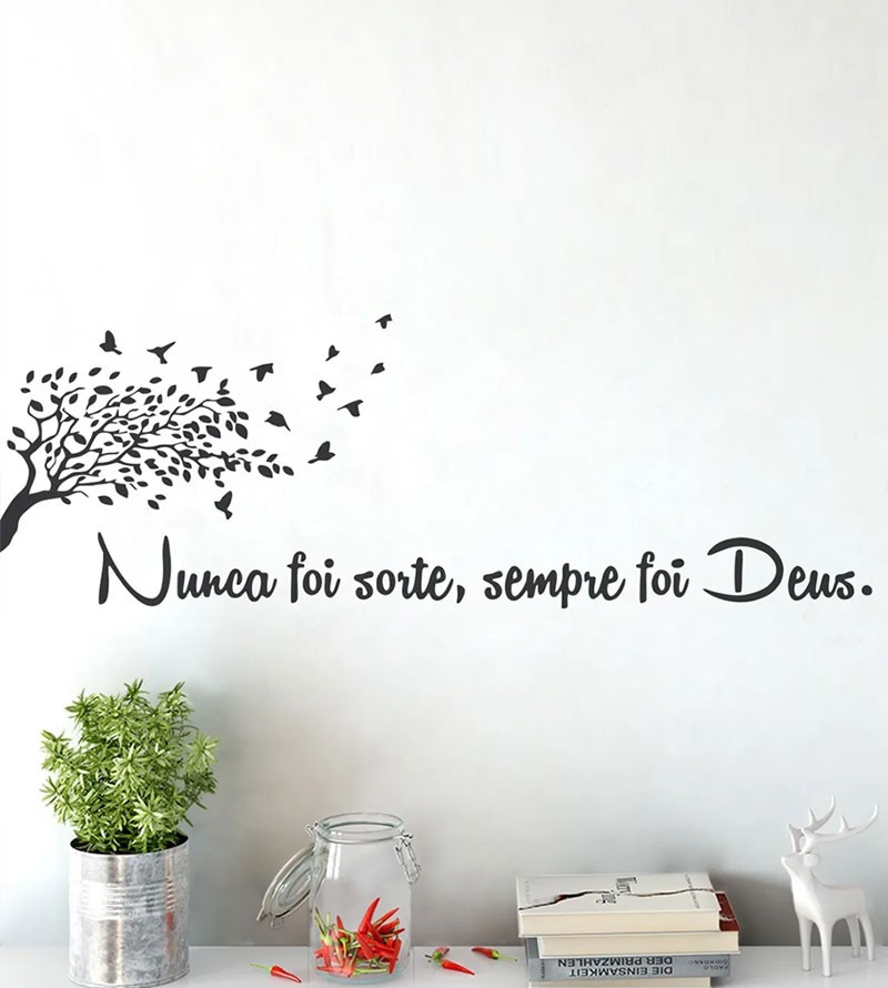 Adesivo autocolante "Nunca foi sorte, sempre...