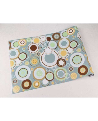 Papel de parede com fundo cinza e detalhes amarelo, verde, azul e branco - Retro 11