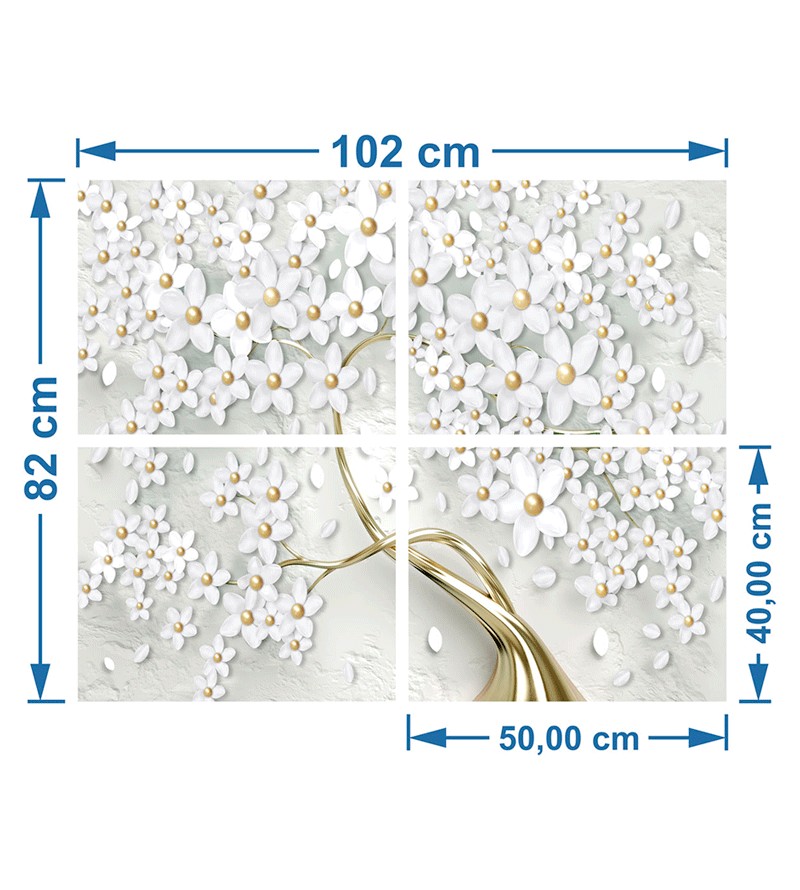 Quadros Luxo Flores Cerejeiras Branca