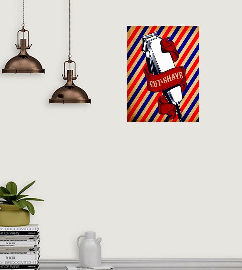 Quadro Decorativo Colorido Maquina Cortar Cabelo