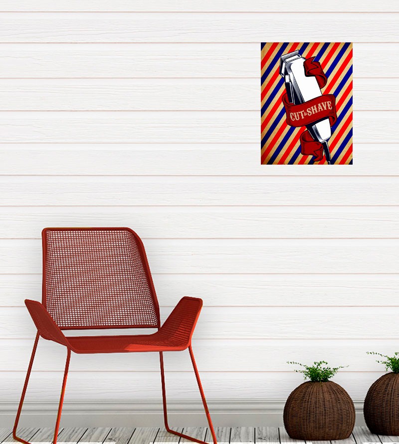 Quadro Decorativo Colorido Maquina Cortar Cabelo