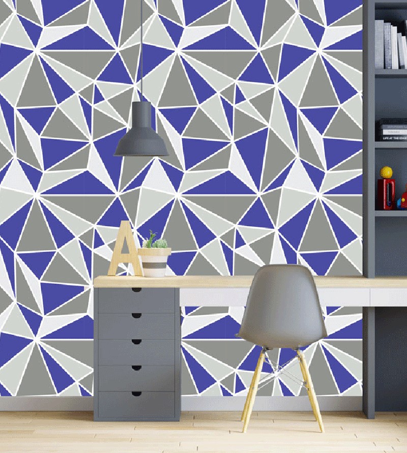 Papel de Parede Triângulos Colors Royal
