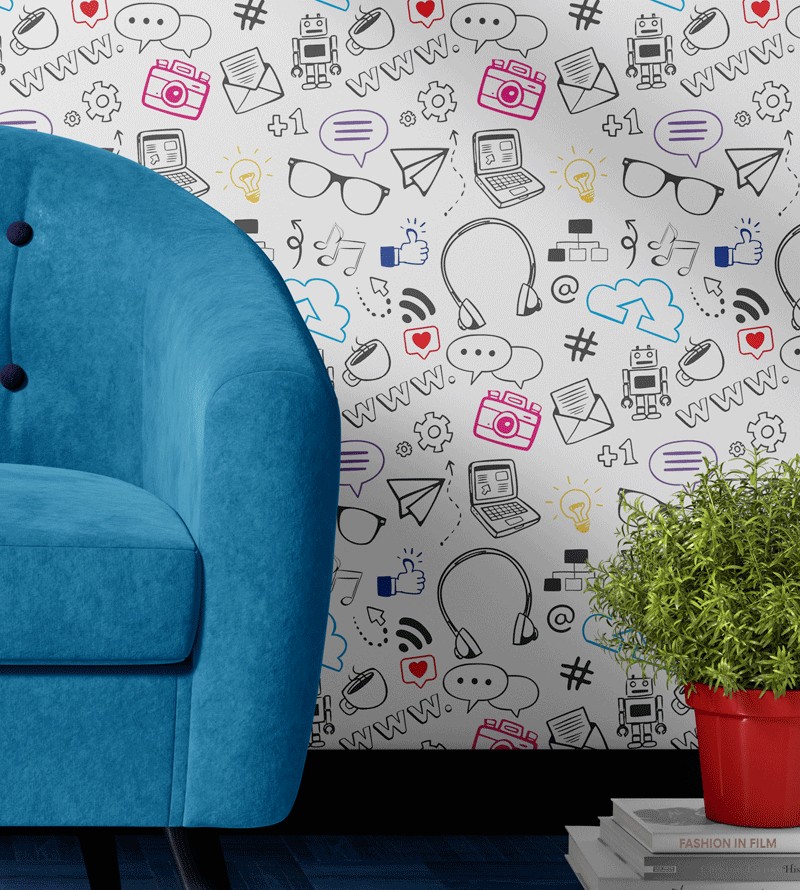 Papel de Parede Social Media Color