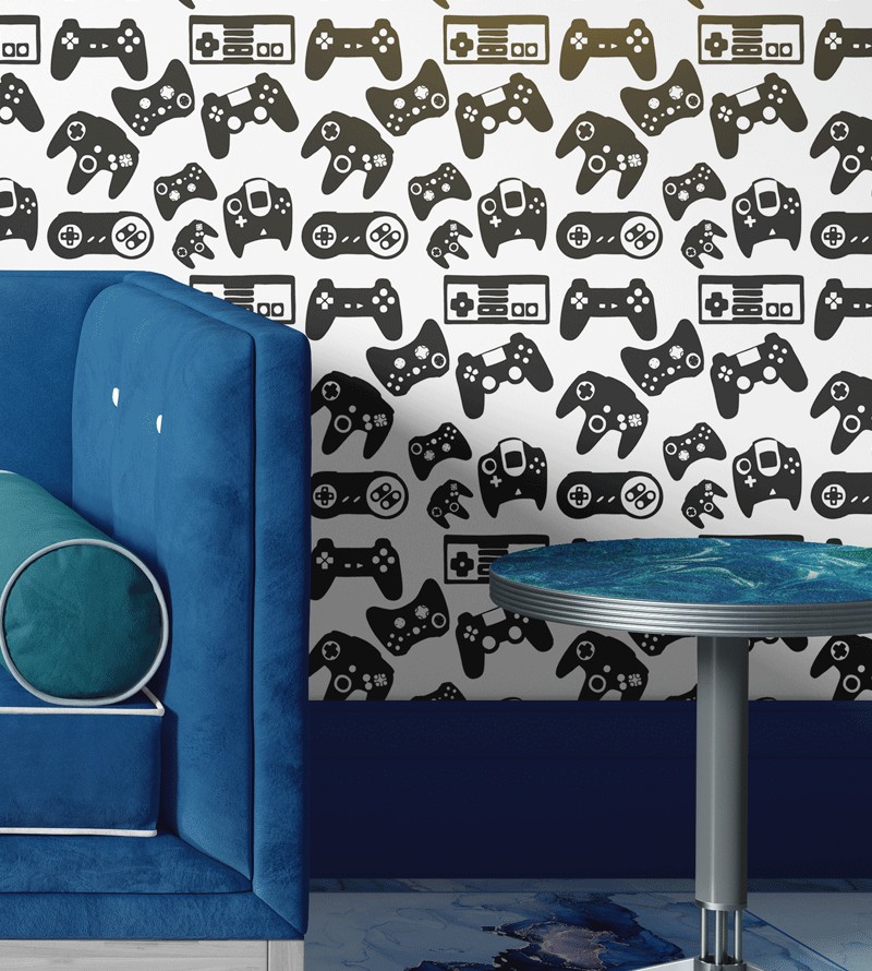 Papel de Parede Joystick Black