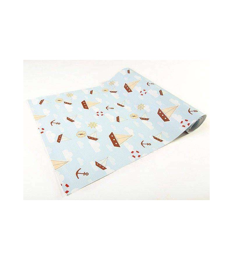 Papel de Parede Bebê Barquinhos Cartoon