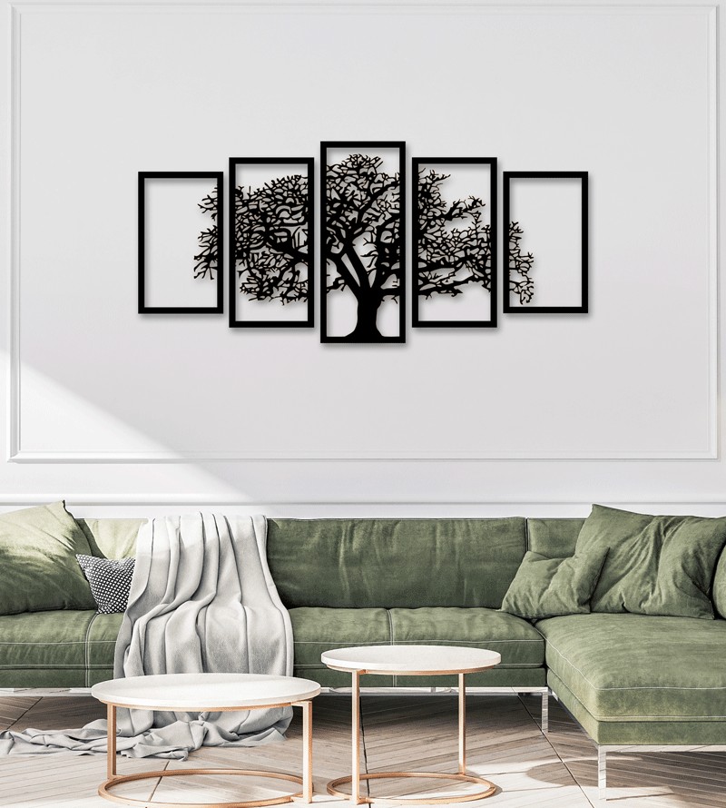Quadro Decorativo Árvore da Vida 5 Partes