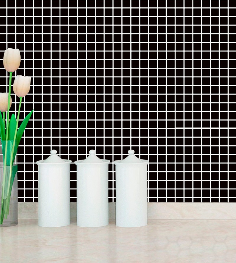 Papel de Parede Pastilha Preta