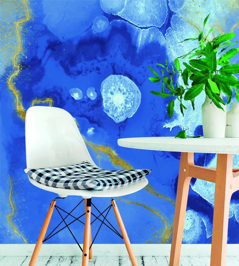 Foto Mural Mármore Azul