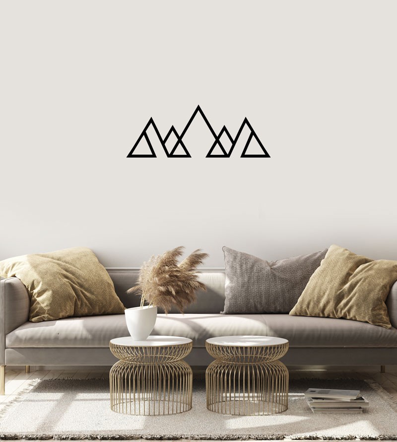 Quadro Decorativo Pirâmides Preto