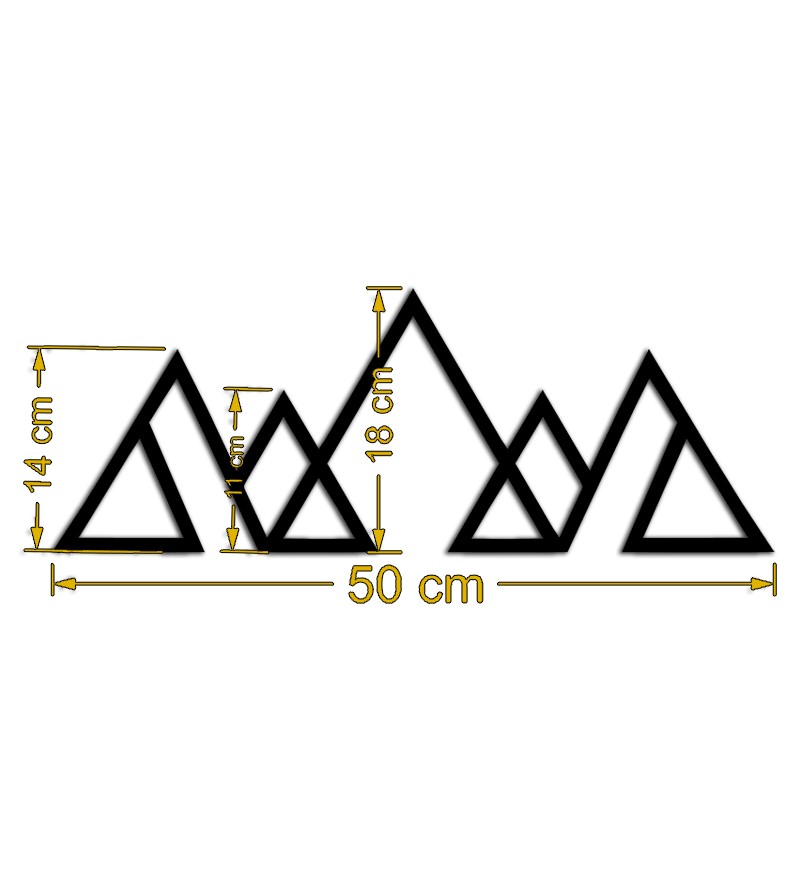 Quadro Decorativo Pirâmides Preto