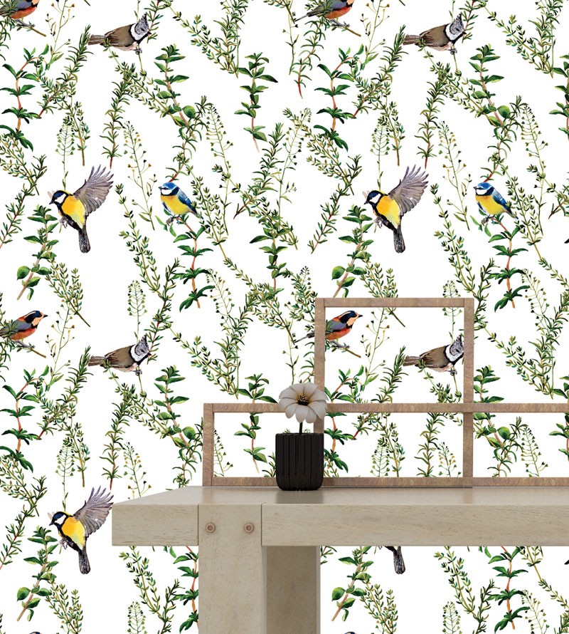 Papel De Parede Adesivo Chapim