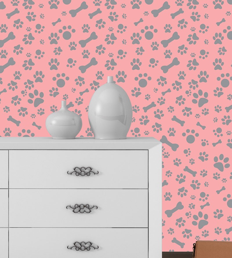 Papel De Parede Adesivo Ossos E Pegadas