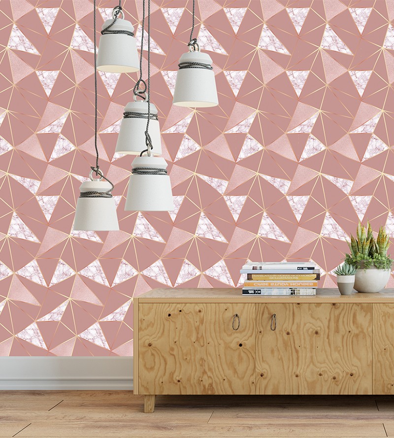 Papel de Parede Geométrico Mármore Areia